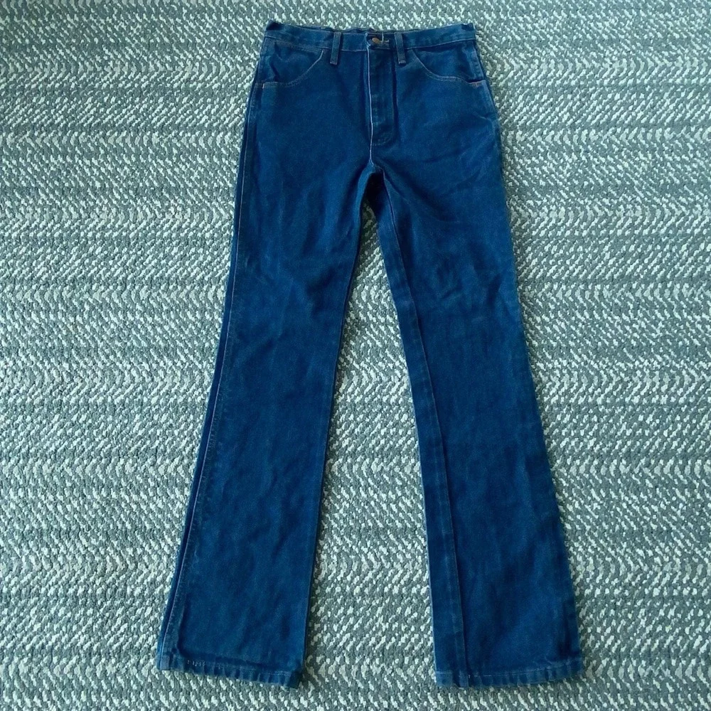 Vintage Wrangler Cowboy Cut Jeans Mens 32x36 Straight Denim 935NAV